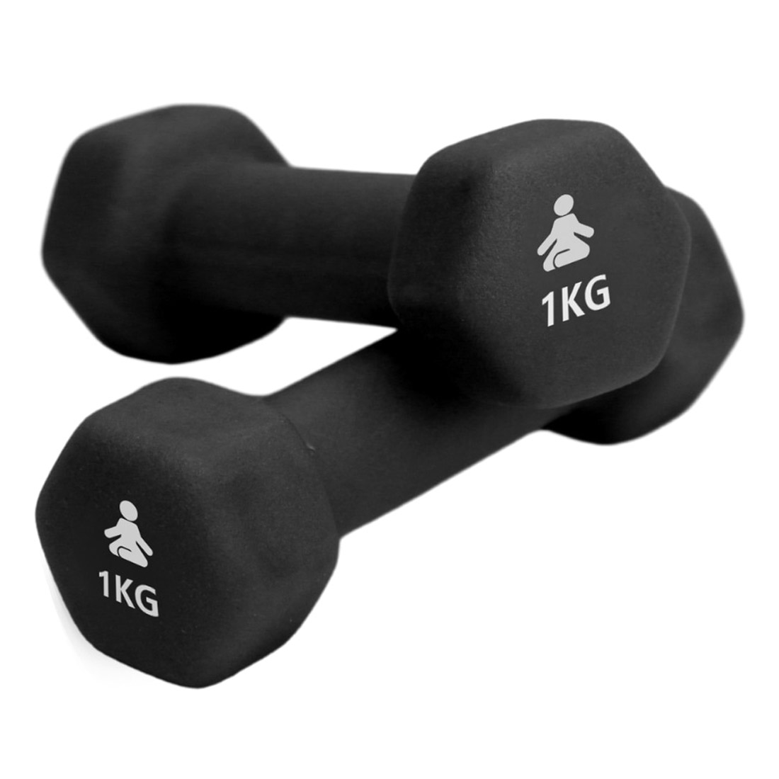 Fitpaddy – Dumbbells 1 kg / Manubrio 1 kg (Set de 2x 1kg) (DB2X1BK)