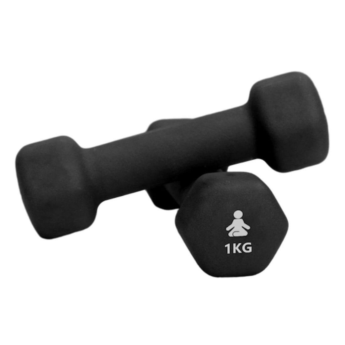 Fitpaddy – Dumbbells 1 kg / Manubrio 1 kg (Set de 2x 1kg) (DB2X1BK) – Image 3