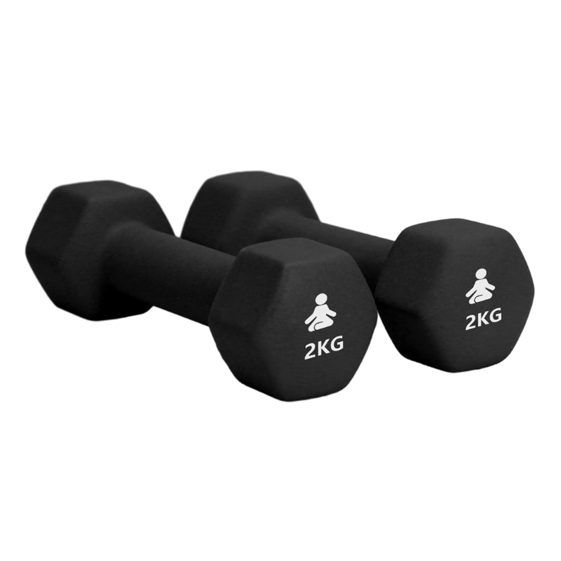 Fitpaddy – Dumbbells 2 kg / Manubrio 2 kg (Set de 2x 2kg) (DB2X2BK) – Image 3