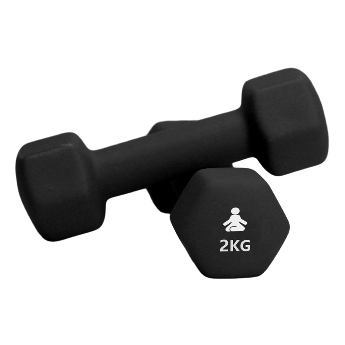 Fitpaddy – Dumbbells 2 kg / Manubrio 2 kg (Set de 2x 2kg) (DB2X2BK) – Image 4