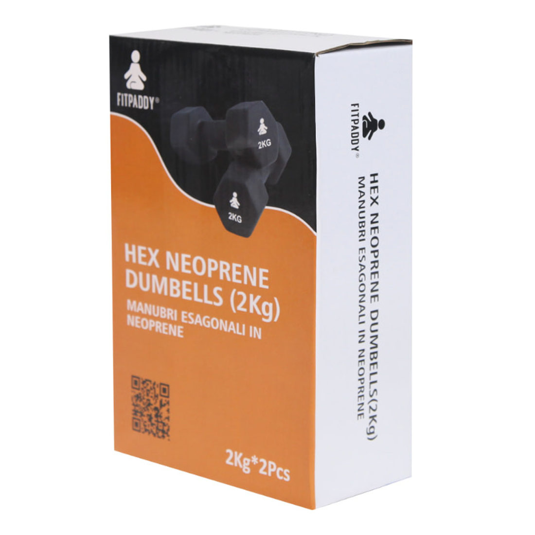 Fitpaddy – Dumbbells 2 kg / Manubrio 2 kg (Set de 2x 2kg) (DB2X2BK) – Image 5